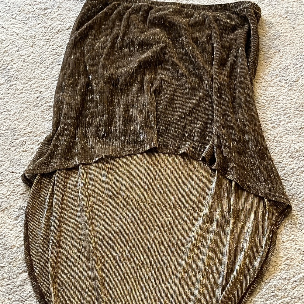 Hi-Low Gold Skirt, XXL  SPARKLE AND SHINE!
